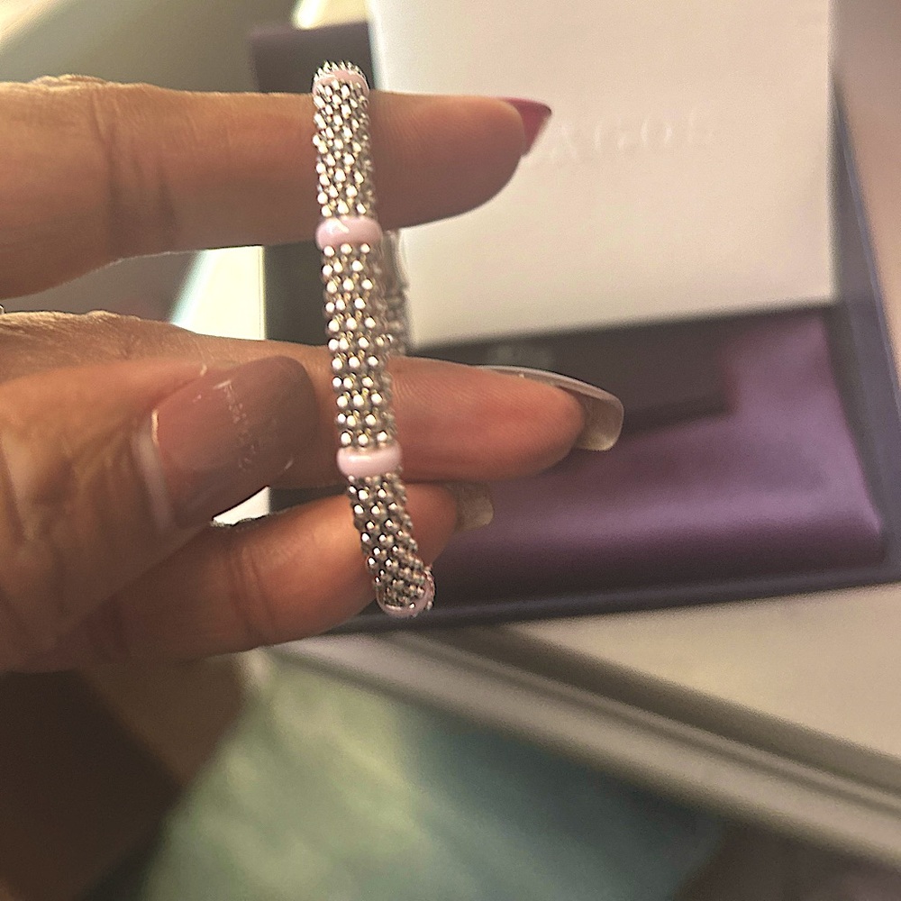 NWT -LAGOS  Ceramic Pink And Sterling silver bracelet